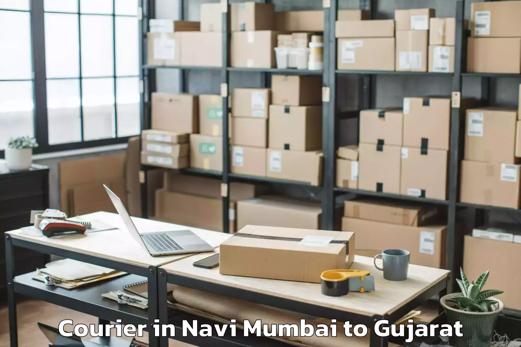 Hassle-Free Navi Mumbai to Gujarat Ayurved University Jam Courier